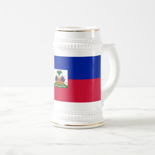 Haïtiaanse vlag bierpul (Voorkant rechts)