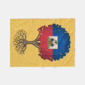 Haïtiaanse vlag -  boom van leven fleece deken (Voorkant (Horizontaal))