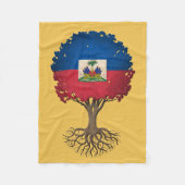 Haïtiaanse vlag - boom van leven fleece deken (Voorkant)