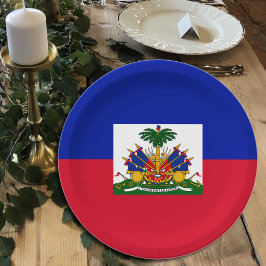 Haïtiaanse vlag borden, partij, sport, Haïti Papieren Bordje