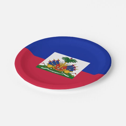 Haïtiaanse vlag borden, partij, sport, Haïti Papieren Bordje (Gekanteld)