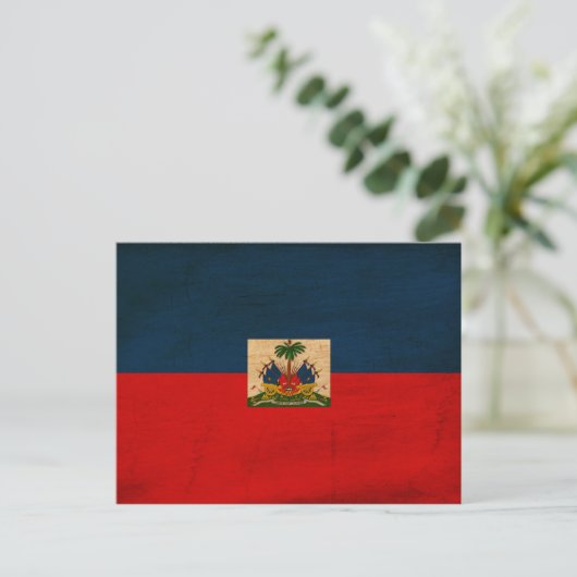 Haïtiaanse vlag briefkaart (Staand voorkant)