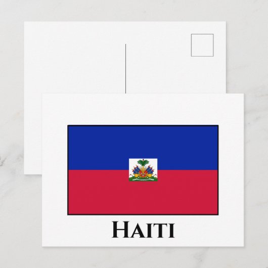 Haïtiaanse vlag briefkaart (Voorkant / Achterkant)