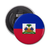Haïtiaanse vlag button flesopener (Voorkant)