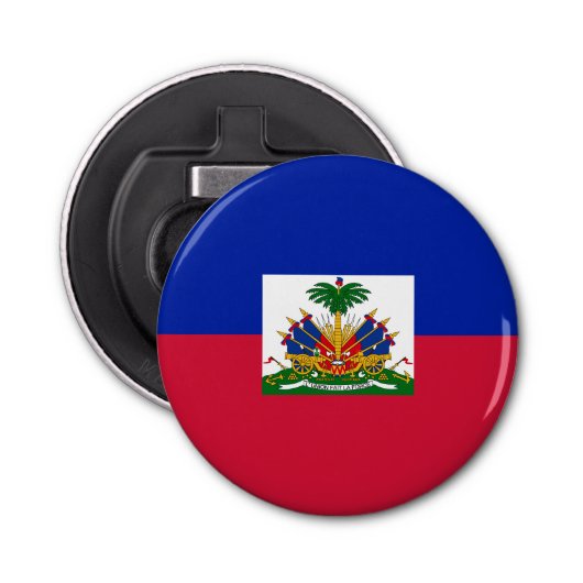 Haïtiaanse vlag button flesopener (Voorkant)