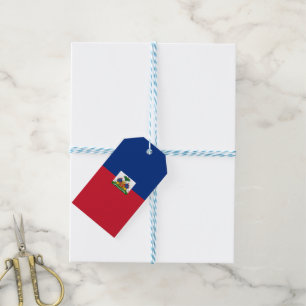 Haitiaanse vlag cadeaulabel