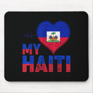 Haïtiaanse Vlag Dag Liefde Haïti Hart Haïtiaanse W Muismat
