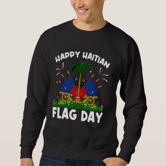 Haïtiaanse Vlag Dag mannen Vrouwen kinder Trui (Voorkant)