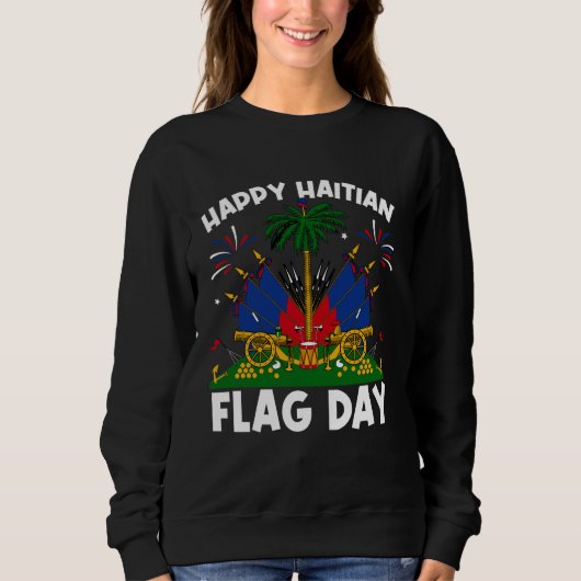 Haïtiaanse Vlag Dag mannen Vrouwen kinder Trui (Voorkant)