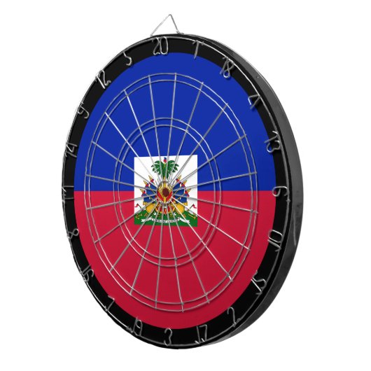Haïtiaanse vlag Dartboard & Haïti/spelraad Dartbord (Voorkant Rechts)