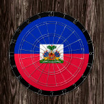 Haïtiaanse vlag Dartboard & Haïti/spelraad Dartbord<br><div class="desc">Dartboard: Haïti & Haïtiaanse vlag,  leuke familiespellen - hou van mijn land,  zomerspelen,  vakantie,  vaders dag,  verjaardagsfeest,  universiteitsstudenten/sportfans</div>