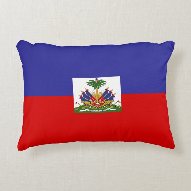Haïtiaanse vlag decoratief kussen (Voorkant)