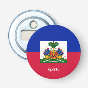 Haïtiaanse vlag en Haïti partij/sport drink Button Flesopener