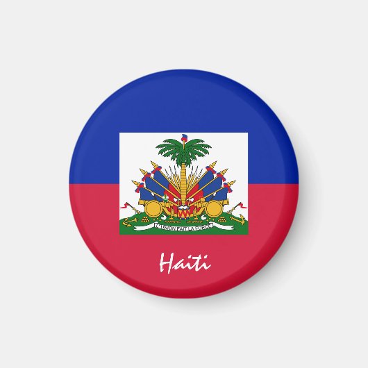 Haïtiaanse vlag en Haïti - reizen, vakantie/sport Magneet (Voorkant)