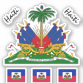 Haïtiaanse vlag en Haïti sticker collectie/sport (Voorkant)