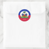 Haïtiaanse vlag en Haïtiaanse mode, partij/sport Ronde Sticker (Tas)
