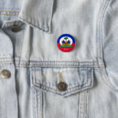 Haïtiaanse vlag en Haïtiaanse mode, reizen/sport Ronde Button 3,2 Cm (In situ)