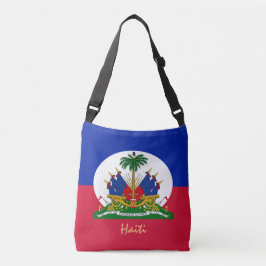 Haïtiaanse vlag en Haïtiaanse mode, winkelen en sp Crossbody Tas