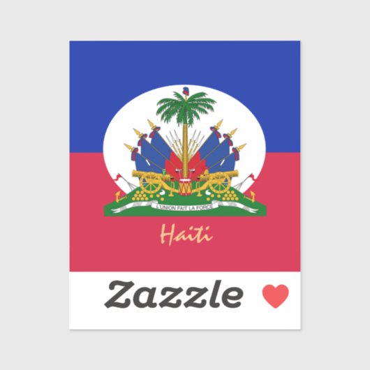 Haïtiaanse vlag en Haïtiaanse stickers, land/sport Sticker (Vel)
