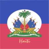 Haïtiaanse vlag en Haïtiaanse stickers, land/sport Sticker (Voorkant)