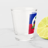 Haïtiaanse vlag en patriot van Haïti/sport Shot Glas (Links)