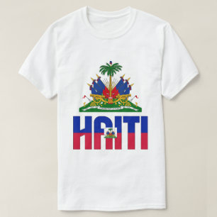 Haïtiaanse vlag en wapenschild t-shirt