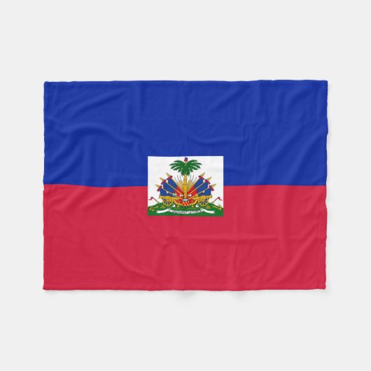 Haïtiaanse vlag fleece deken (Voorkant (Horizontaal))
