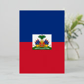 Haitiaanse vlag folie uitnodiging (Staand Voorkant)