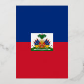 Haitiaanse vlag folie uitnodiging (Achterkant)