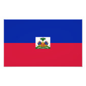 Haïtiaanse vlag foto afdruk (Voorkant)