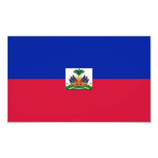 Haïtiaanse vlag foto afdruk (Voorkant)