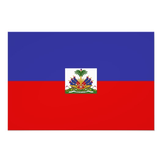 Haïtiaanse vlag foto afdruk (Voorkant)