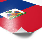 Haitiaanse vlag foto afdruk (Hoek)
