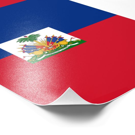 Haitiaanse vlag foto afdruk (Hoek)
