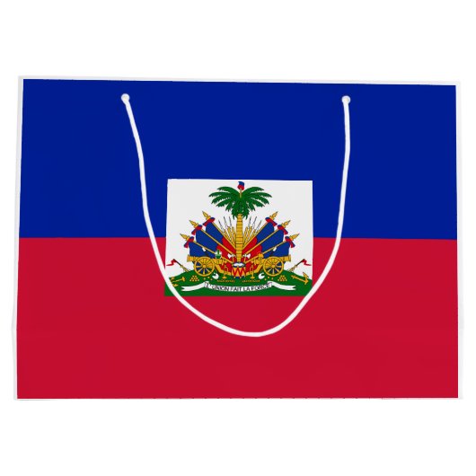 Haïtiaanse vlag groot cadeauzakje (Achterkant)