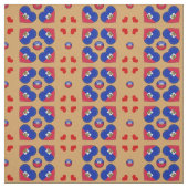 Haïtiaanse vlag & Haïti hart mode Stof (Swatch)