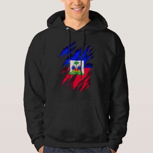 Haïtiaanse vlag Haïti Hoodie (Voorkant)