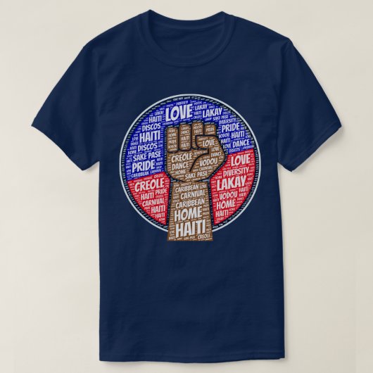 Haïtiaanse vlag Haïti Pride T-shirt (Design voorkant)