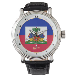 Haïtiaanse vlag & Haïti trendy mode / design horlo Horloge