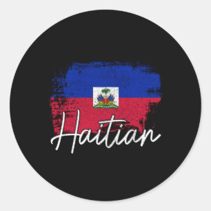 Haïtiaanse vlag Haïtiaanse Pride Roots Ronde Sticker