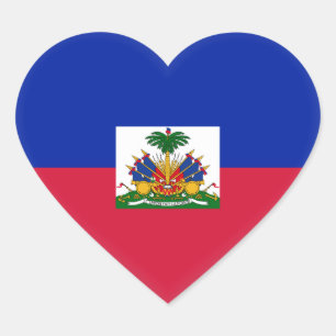 Haïtiaanse vlag hart sticker