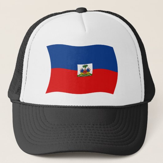Haïtiaanse Vlag Hoed Trucker Pet (Voorkant)
