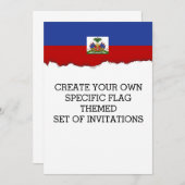 Haïtiaanse vlag kaart (Voorkant / Achterkant)