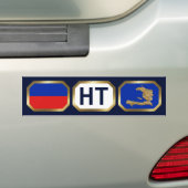 Haïtiaanse vlag kaart code bumpersticker (Op auto)