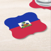 Haïtiaanse vlag kartonnen onderzetters (Gekanteld)