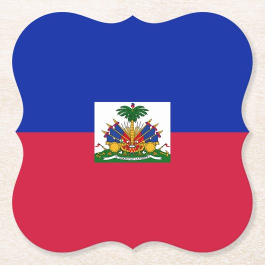 Haïtiaanse vlag kartonnen onderzetters (Voorkant)