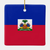 Haïtiaanse vlag keramisch ornament (Achterkant)