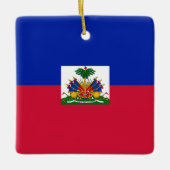 Haïtiaanse vlag keramisch ornament (Voorkant)