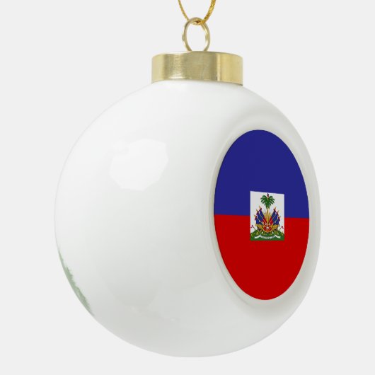 Haïtiaanse vlag keramische bal ornament (Links)
