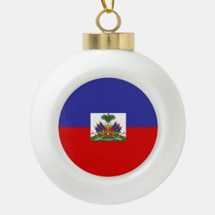 Haïtiaanse vlag keramische bal ornament